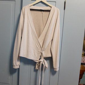 Amour Vert Velouria Nouveau Fleece Wrap Cardigan